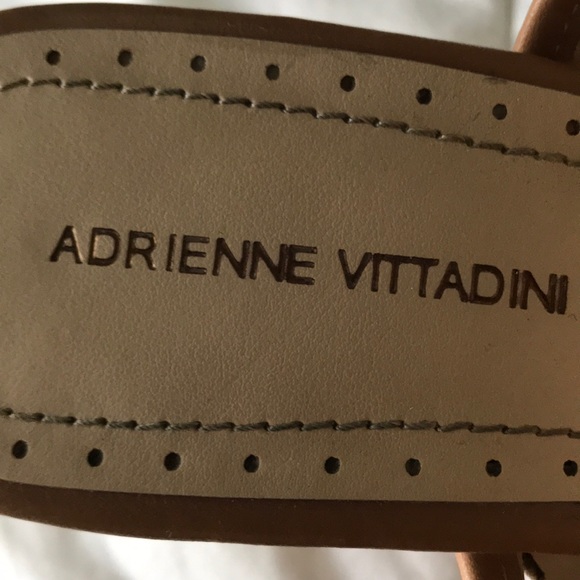 Adrienne Vittadini Brown/Tan Strap Wedges - Picture 3 of 5